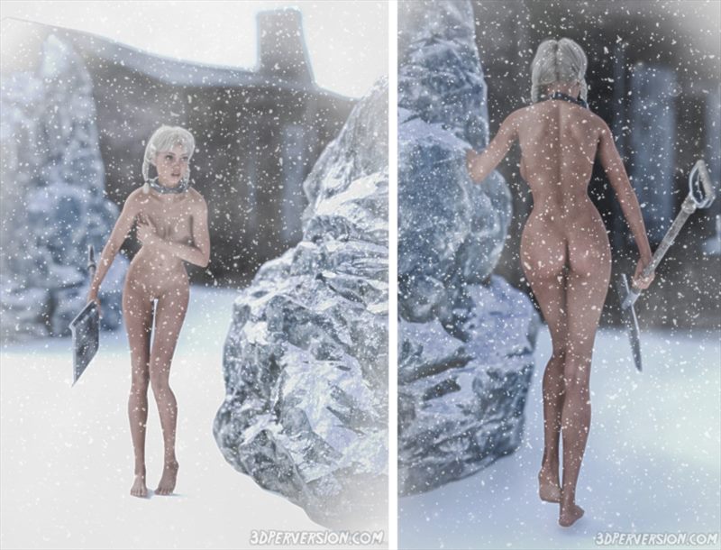 porn comic image Slave in the snow 01